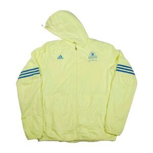 Boston Marathon 2019 Windbreaker Neon Highlighter Yellow Full Zip Men's M